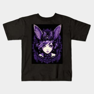 Woman With Rabbit Ears Kids T-Shirt